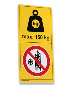 Pictograph: warning ladder for Silo BD